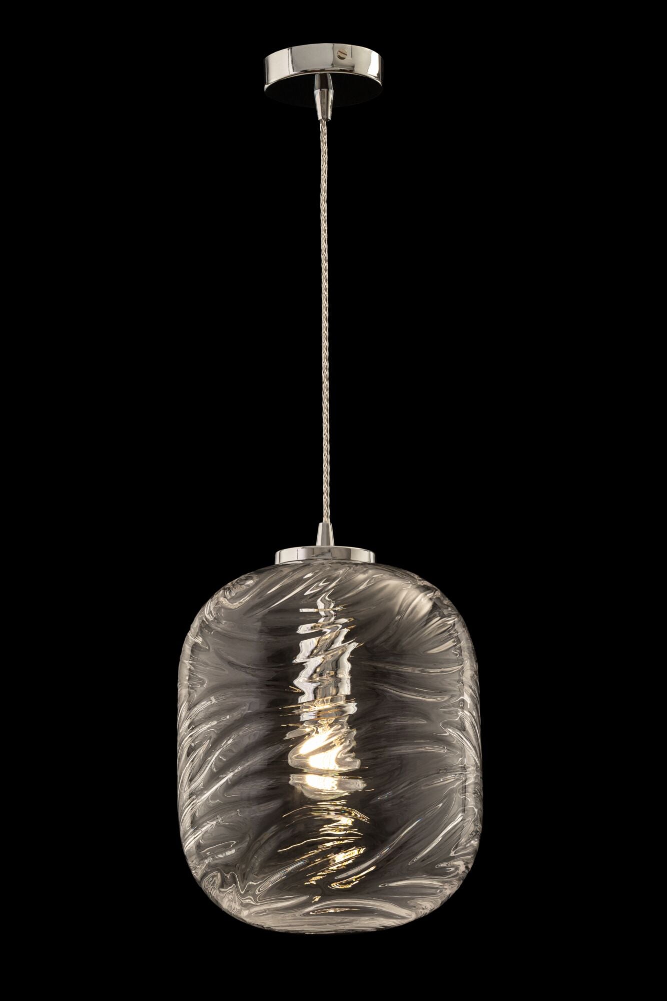 Lampada pendente Pendant in Metallo Dunas Cromo