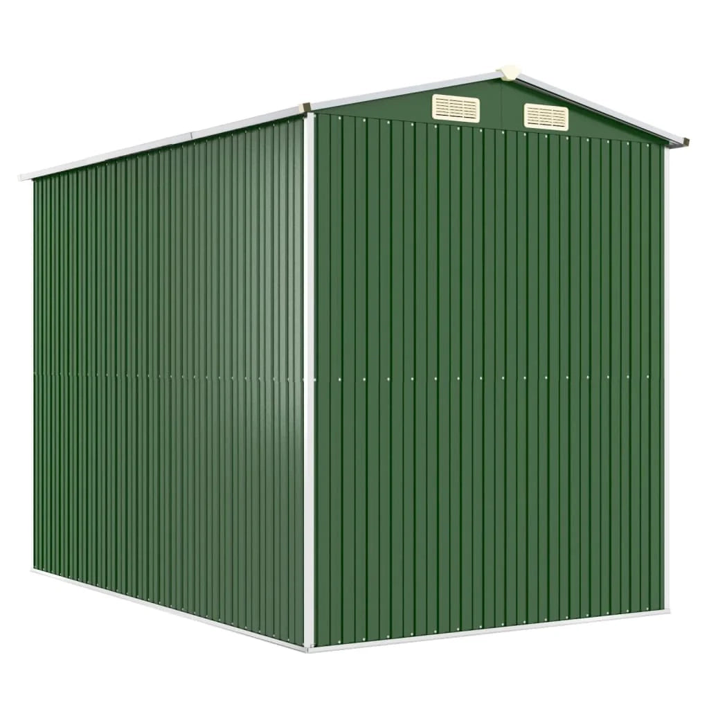 Casetta da giardino cabina ripostiglio casetta da esterno robusta casetta per attrezzi 192 x 274 x 223 cm acciaio zincato verde 02_0022362