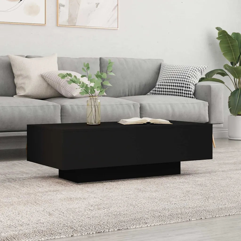 Tavolino da salotto | Tavolino da caff¨¨ | Tavolino da Soggiorno Nero 100x49,5x31 cm in Legno Multistrato