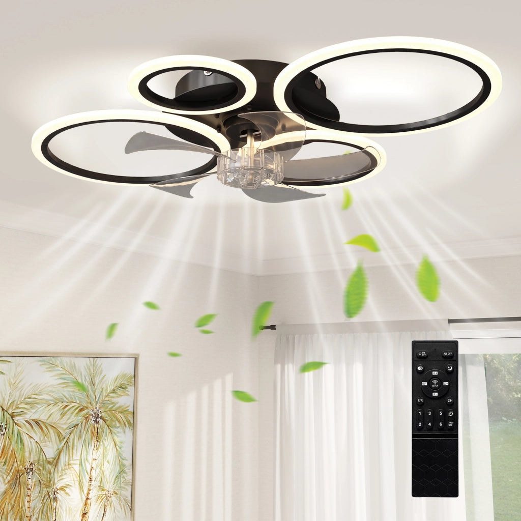 Ventilatore a Soffitto con Luce e Telecomando ¨C Xylo ¨C Grigio 77 cm