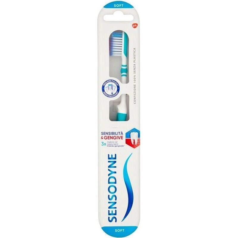 SENSODYNE SPAZZOLINO SENSIBILITÀ & GENGIVE RAGGIUNGE 3 VOLTE MEGLIO IL BORDO GENGIVALE SOFT SETOLE MORBIDE
