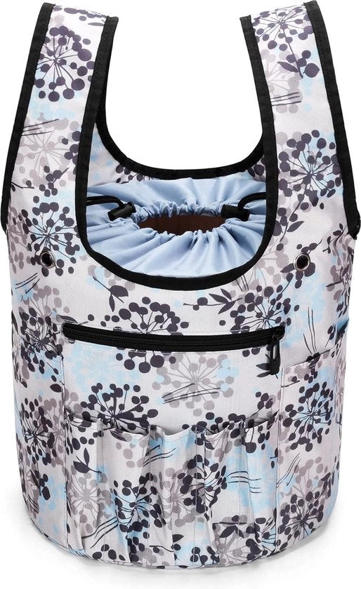 Borsa per Materiali di Maglia - Organizzatore di Capacità Elevata per Filato con Diversi Taschi per Uncini da Maglia e Aghi da Maglia