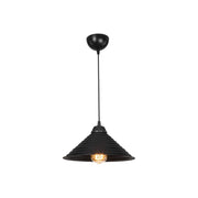 Lampada a sospensione con paralume in metallo nero Sava ASZ1617