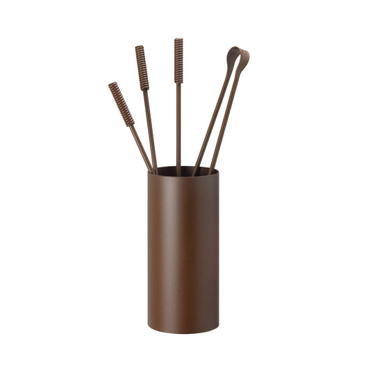 Set Camino 4 Pezzi con Barilotto Ø15x60 cm in Ferro Belfer 3002/R Ruggine