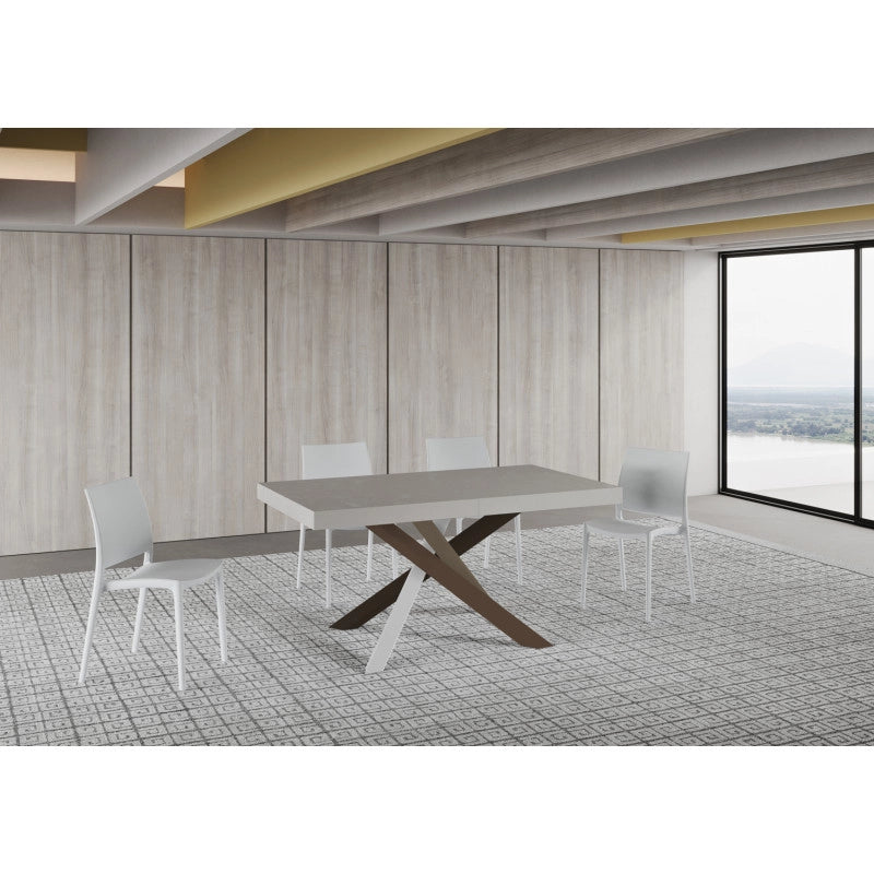 Tavolo allungabile 160/420x90 cm Volantis Premium telaio Multicolore 4/C - Cashmere