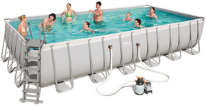 Piscina Fuori Terra Rettangolare 732x366x132cm Bestway Power Steel Frame 56475