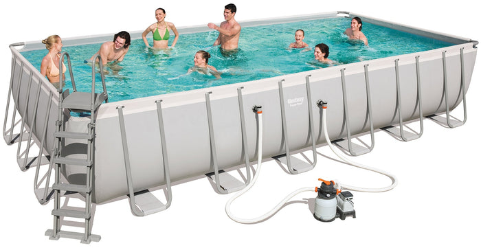 Piscina Fuori Terra Rettangolare 732x366x132cm Bestway Power Steel Frame 56475