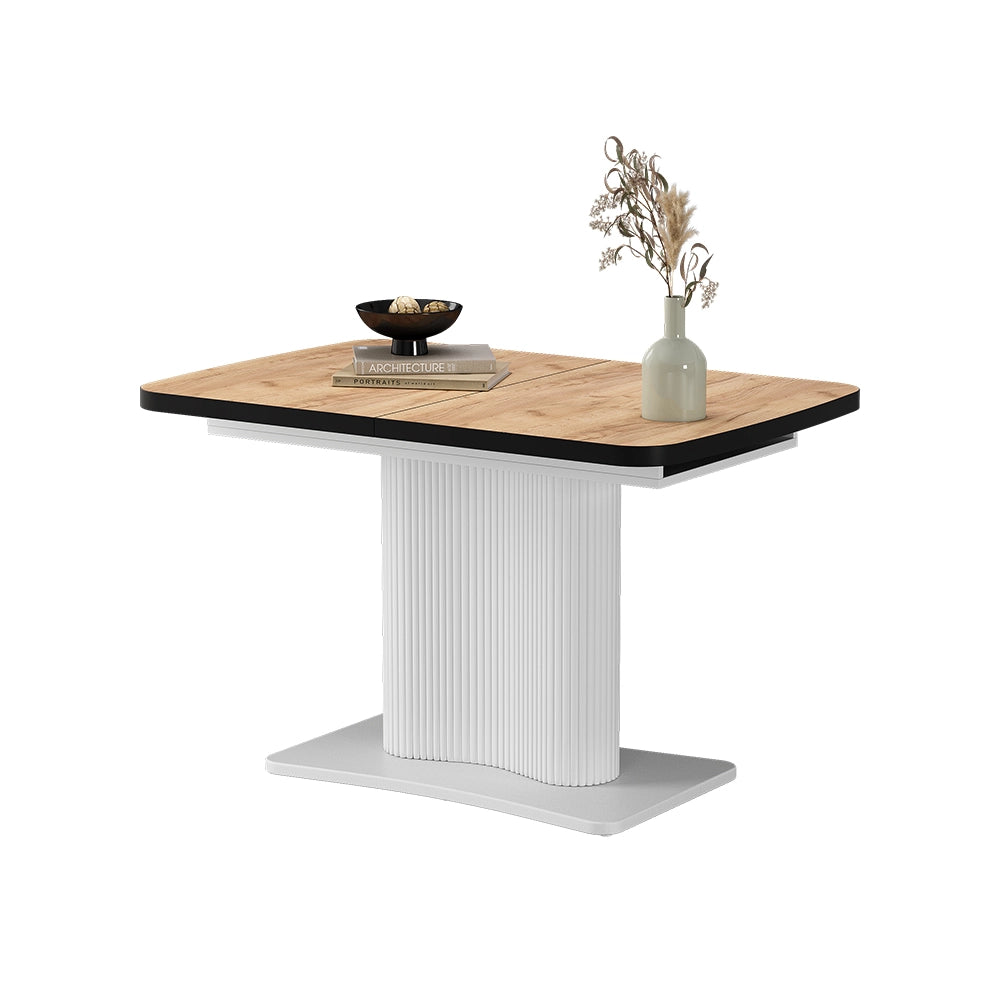 Vicco tavolo da pranzo allungabile Nero/bianco 120 x 80 cm estensibile