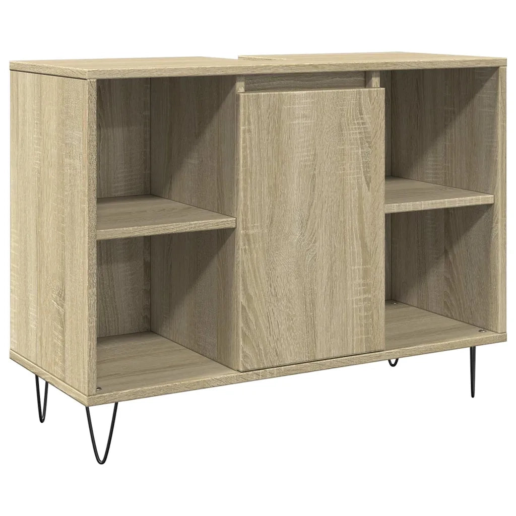 Mobile da Bagno Rovere Sonoma 80x33x60 cm in Legno Multistrato 849680