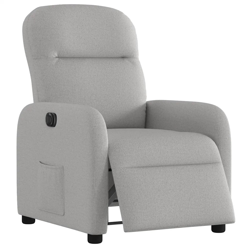 Poltrona Elettrica Reclinabile Grigio Nuvola in Tessuto 3302961