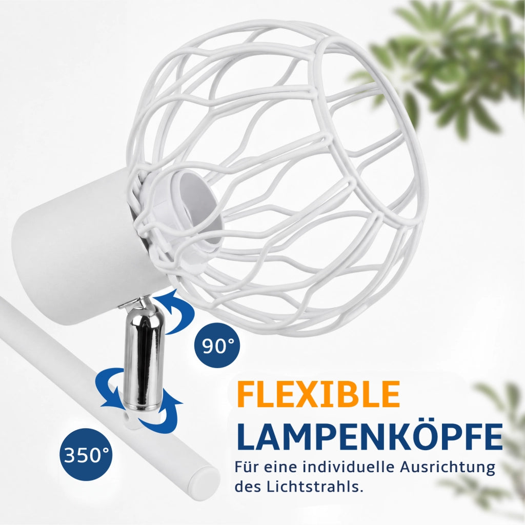 ZMH Faretto da soffitto 2 Luci Bianco E14 Metall Orientabile Moderni per Soggiorno Cucina Corridoio Senza Lampadina