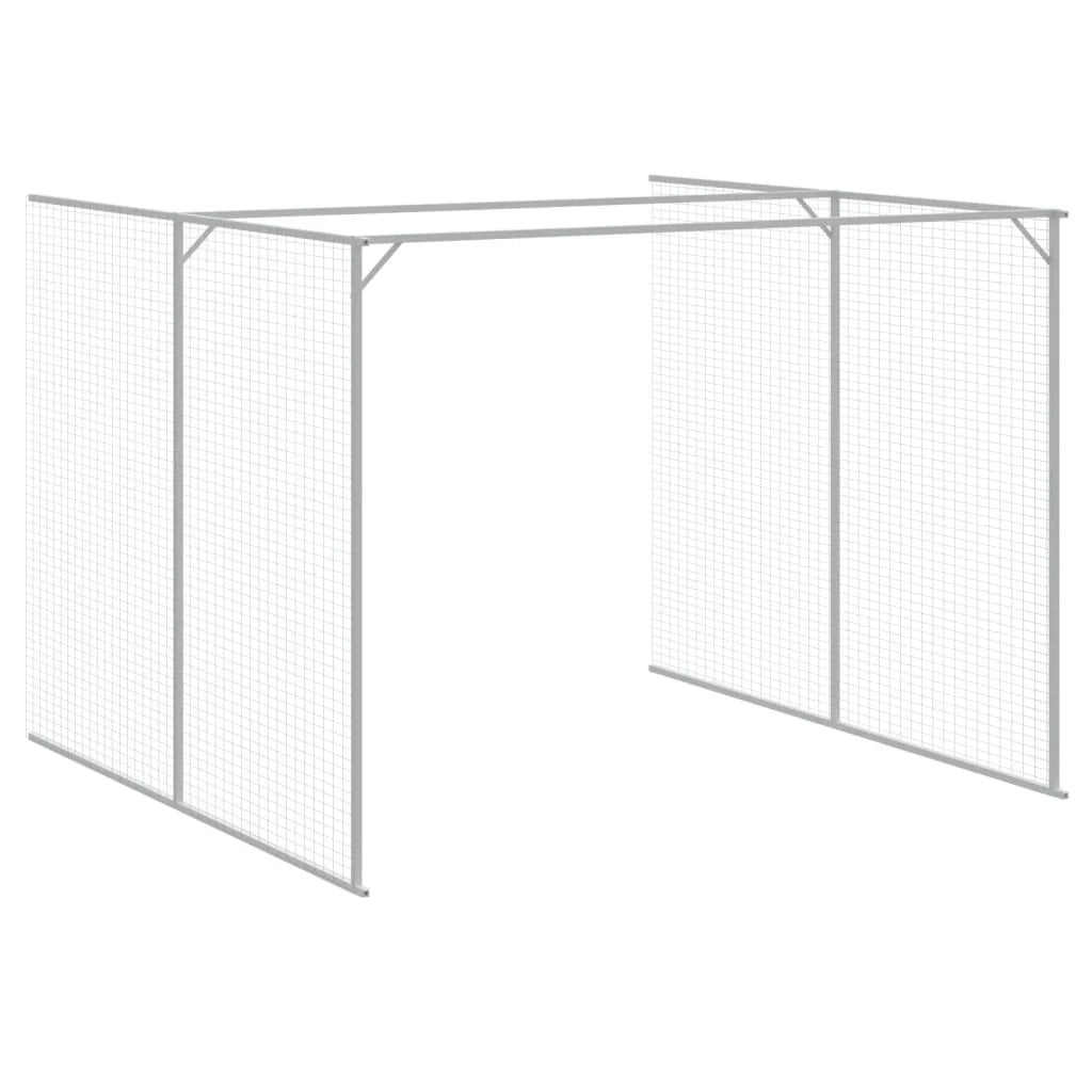 Cuccia per cani con recinto chiaro 214 x 1273 x 181 cm grigio 02_0043504