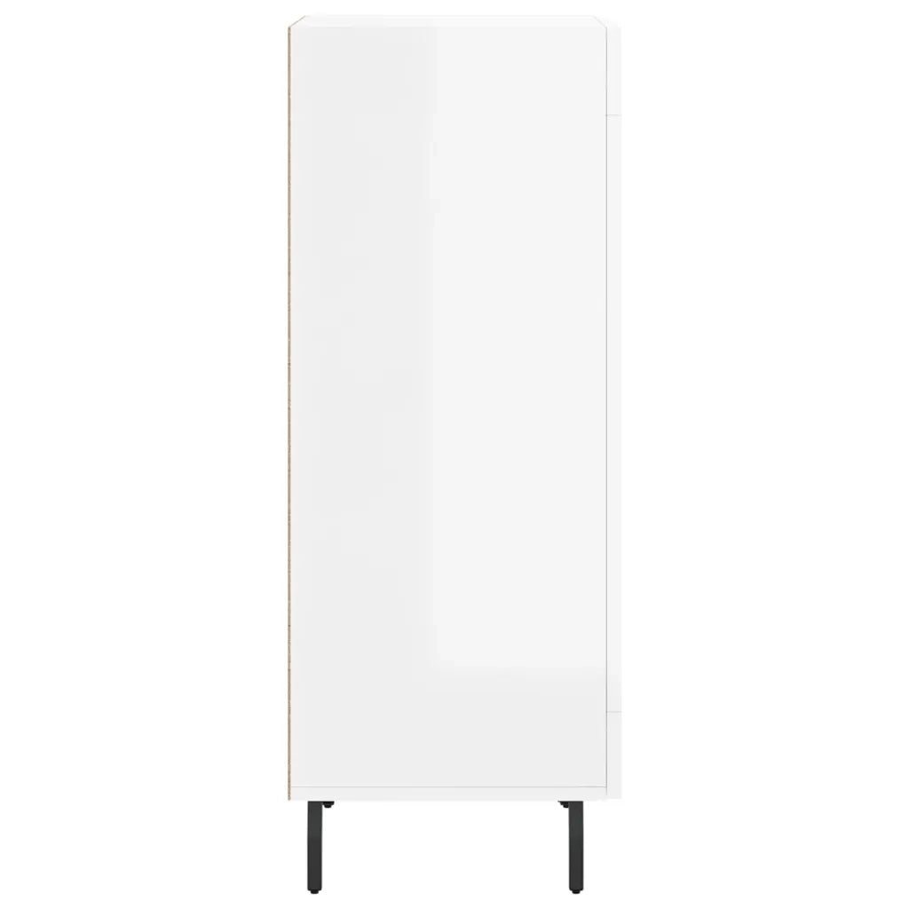 Credenza-Buffet-Armadio da cucina Bianco Lucido 34,5x34x90 cm in Legno Multistrato 844260
