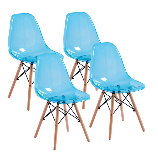 Set 4 Sedie 45,5x53,5x81,2 cm in Polipropilene Betty  Blu