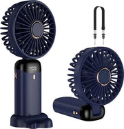 Ventilatore portatile mini - 5 velocità - batteria integrata 4200 mAh - ventilatore USB pieghevole - ufficio outdoor