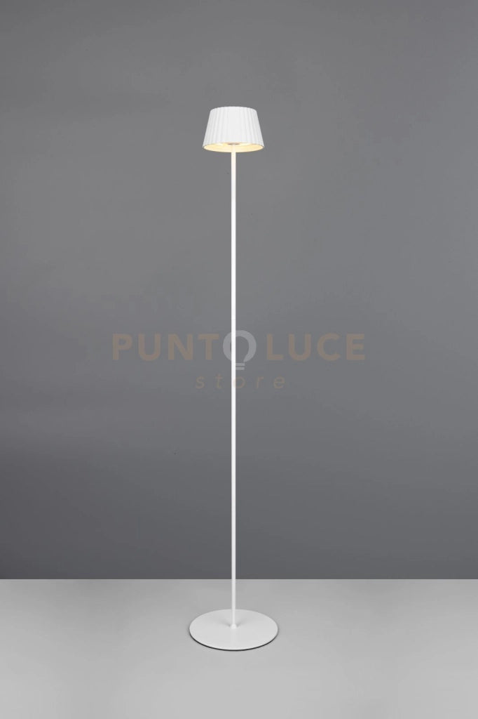 SUAREZ PIANTANA RICARICABILE METALLO BIANCA REGOLAZIONE INTESITA' TOUCH IP 44 H.120CM LED 1,5W  200lm, 3000K