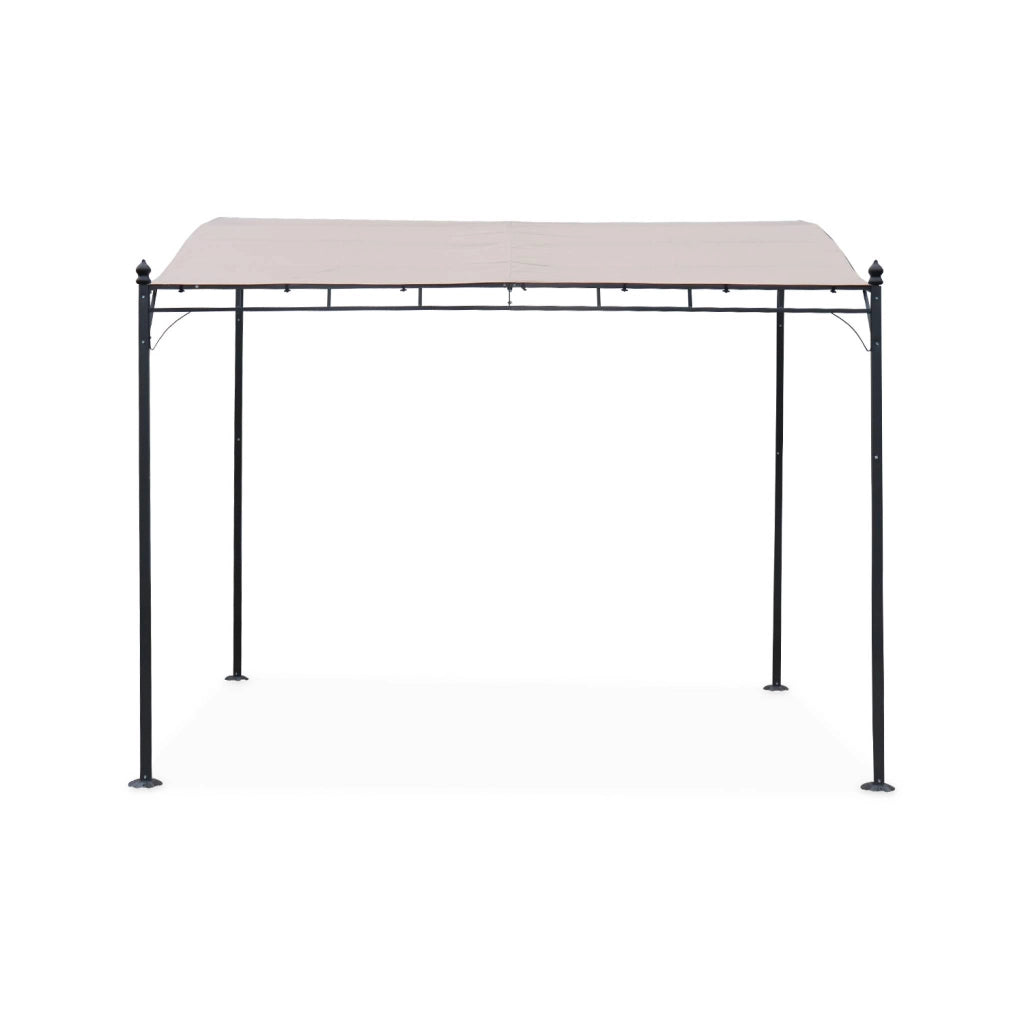 Pergola a parete struttura in acciaio 3x2,5 m  con tetto in tessuto,