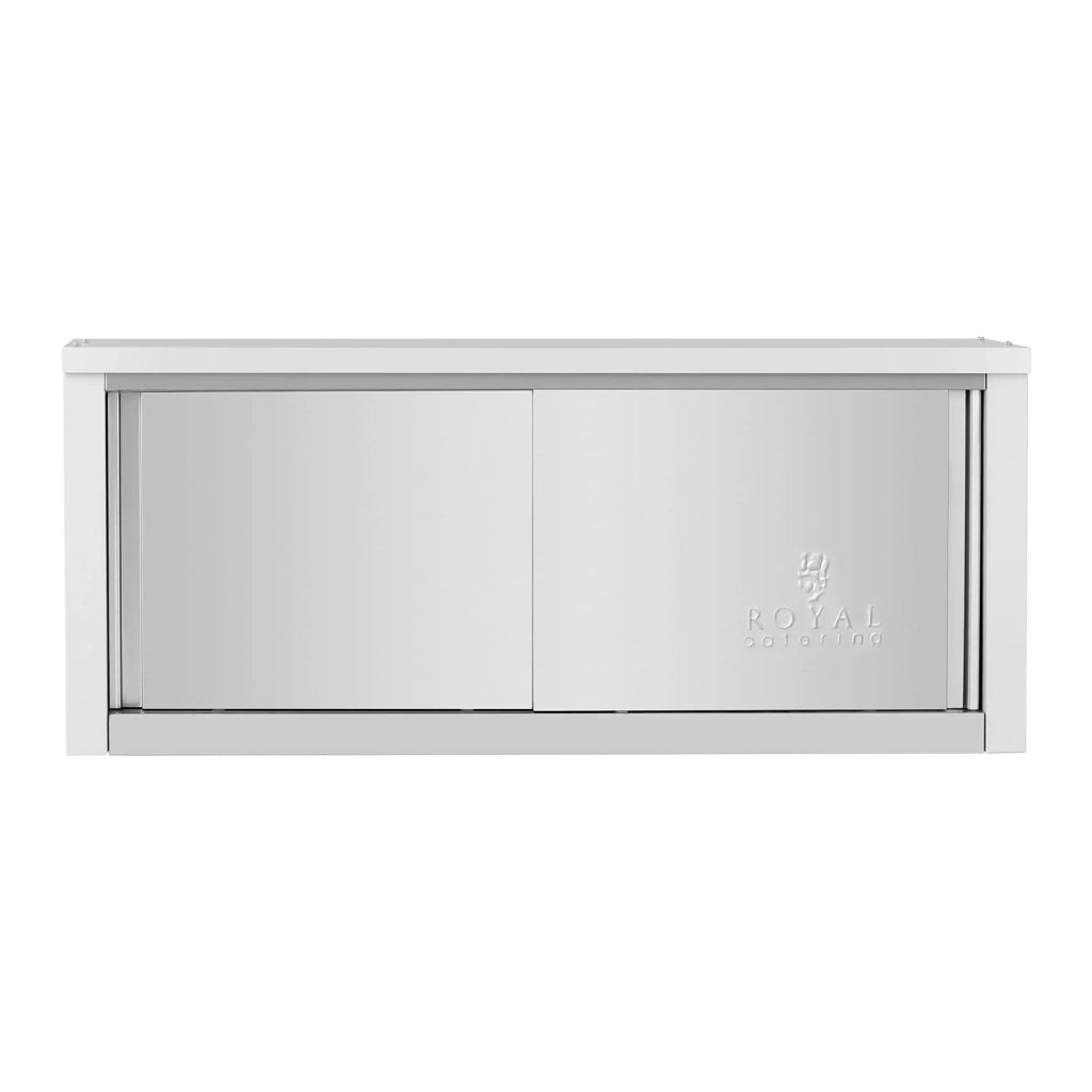 Pensile in acciaio inox con ante scorrevoli pensile da cucina pensile sospeso in acciaio inox 1200 x 400 x 500 mm portata 65 kg 14_0005006