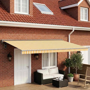 Telo di ricambio per tenda da sole Giallo e Bianco 500 × 300 cm 3444215