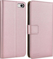 Caspoletto Premium per iPhone SE 2022/2020, iPhone 8 e iPhone 7 - caso di pelle premium a scomparsa in rosé oro con produzione curata.