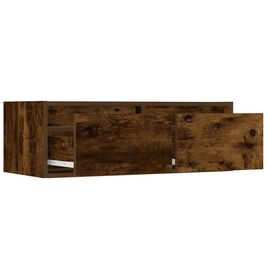 Mobile Porta TV con Luci LED Rovere Fumo 75x35,5x25 cm 860233