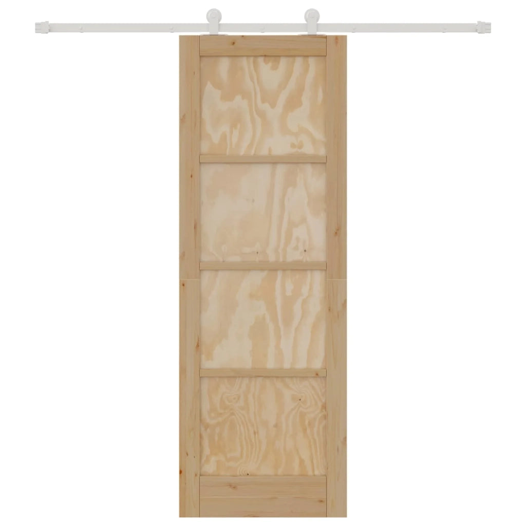 Porta scorrevole Naturale e Bianco 73,5 x 211 cm