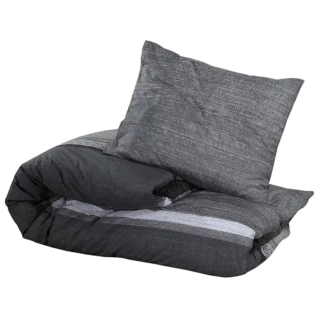 Set Copripiumino Grigio Scuro 140x200 cm in Cotone CFW8310143
