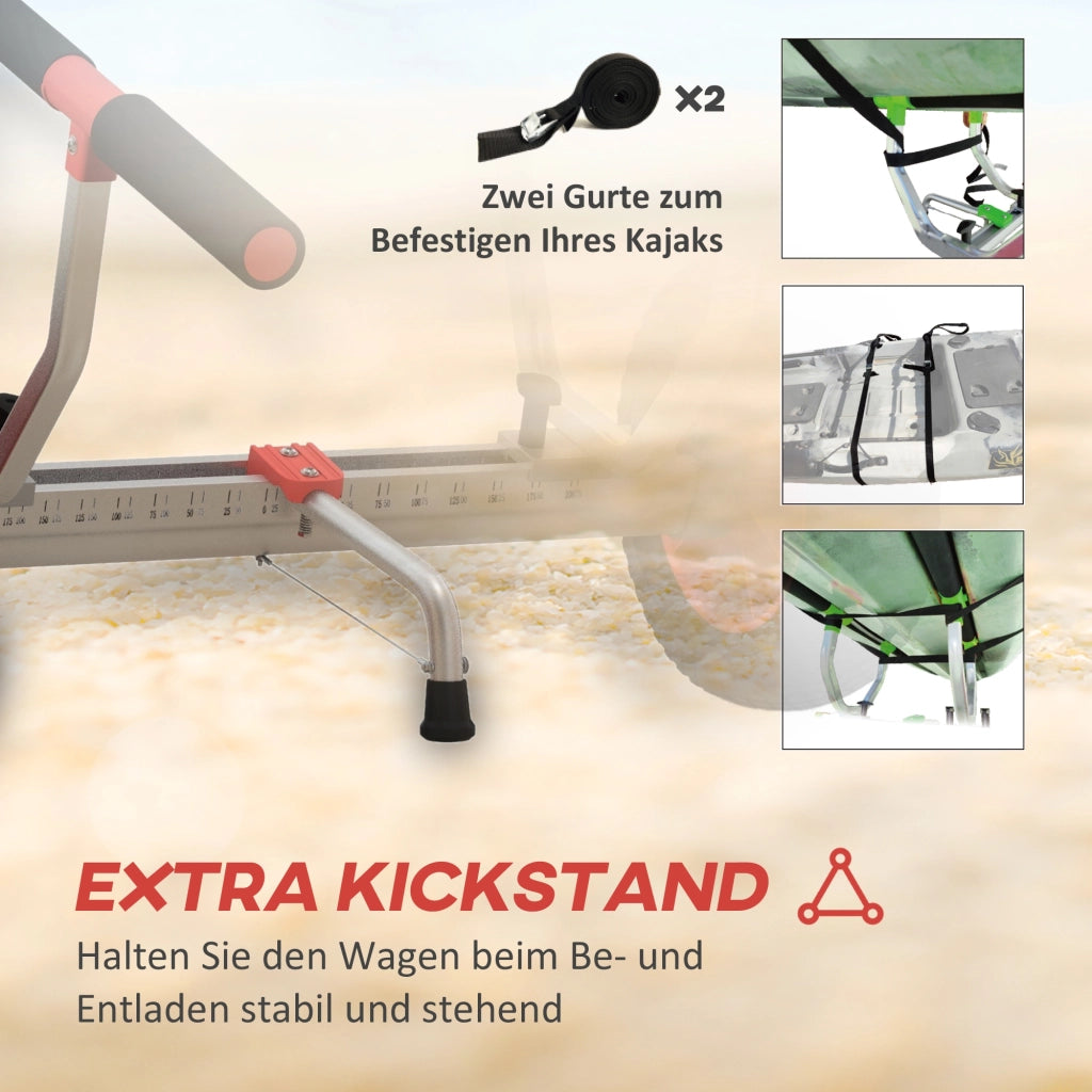 Carrello per Kayak Regolabile in Alluminio ¨C Xylo ¨C Portata 100 kg con Cinghie