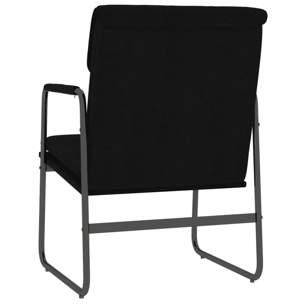 Sedia Lounge Nera 55x64x80 cm in Tessuto 351344