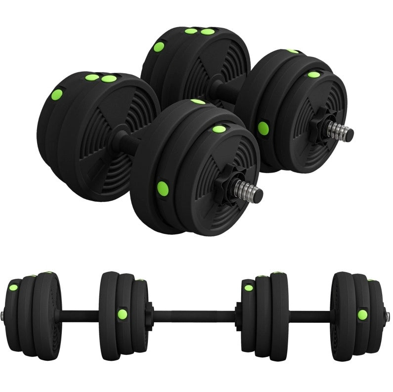 MANUBRI 2 in 1 Regolabili con Bilanciere 25 kg Neri