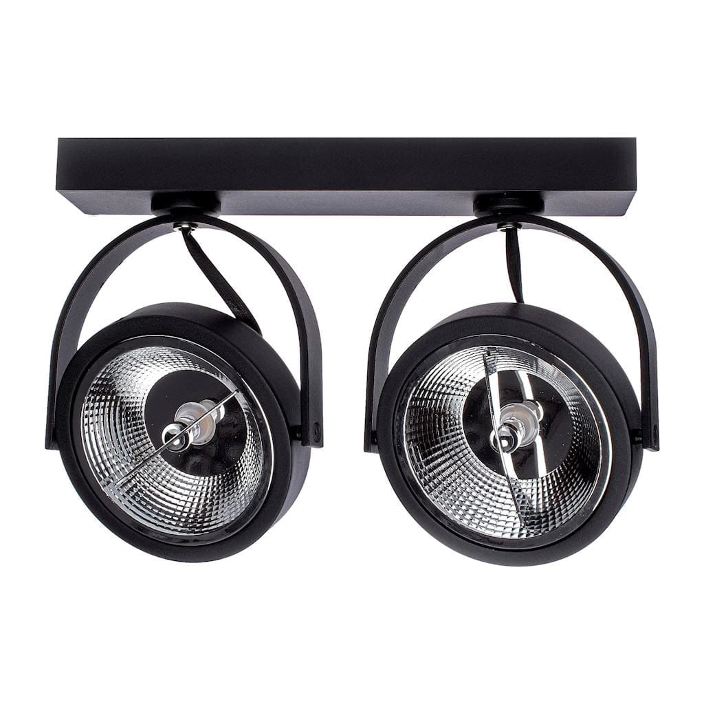 Plafoniera Milagro LUGAR 2 luci GU10 2x35W nera in alluminio