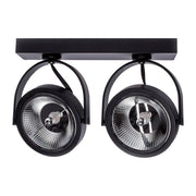 Plafoniera Milagro LUGAR 2 luci GU10 2x35W nera in alluminio