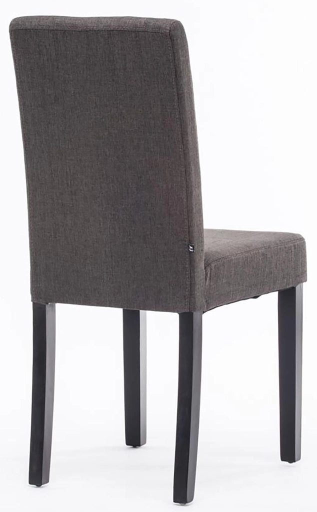 Sedia da pranzo Ina in tessuto grigio scuro,nero