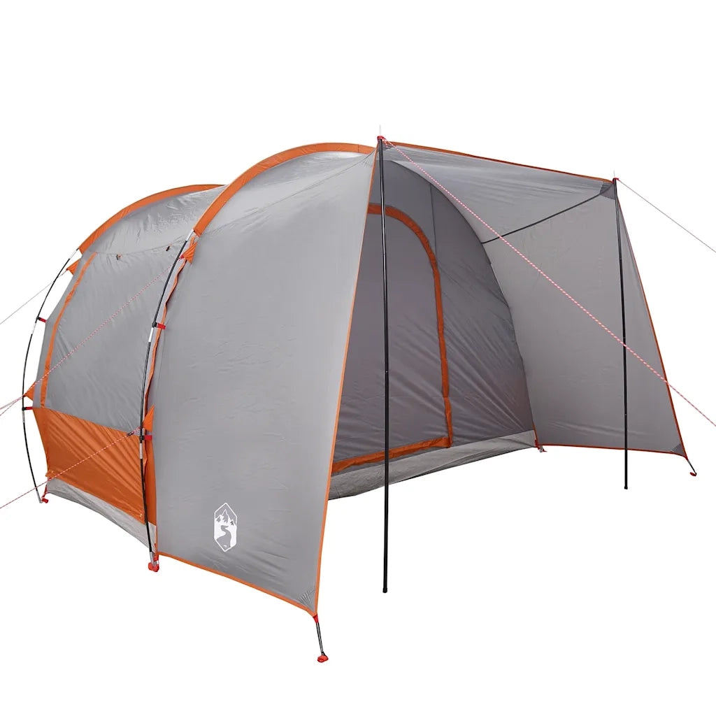 Tenda da Campeggio 2 Persone-Tenda per Escursionismo Grigio e Arancione Impermeabile 266954