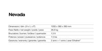 Camino a Bioetanolo da Pavimento 38x38x121 cm 1500W 1,5L Nevada Nero