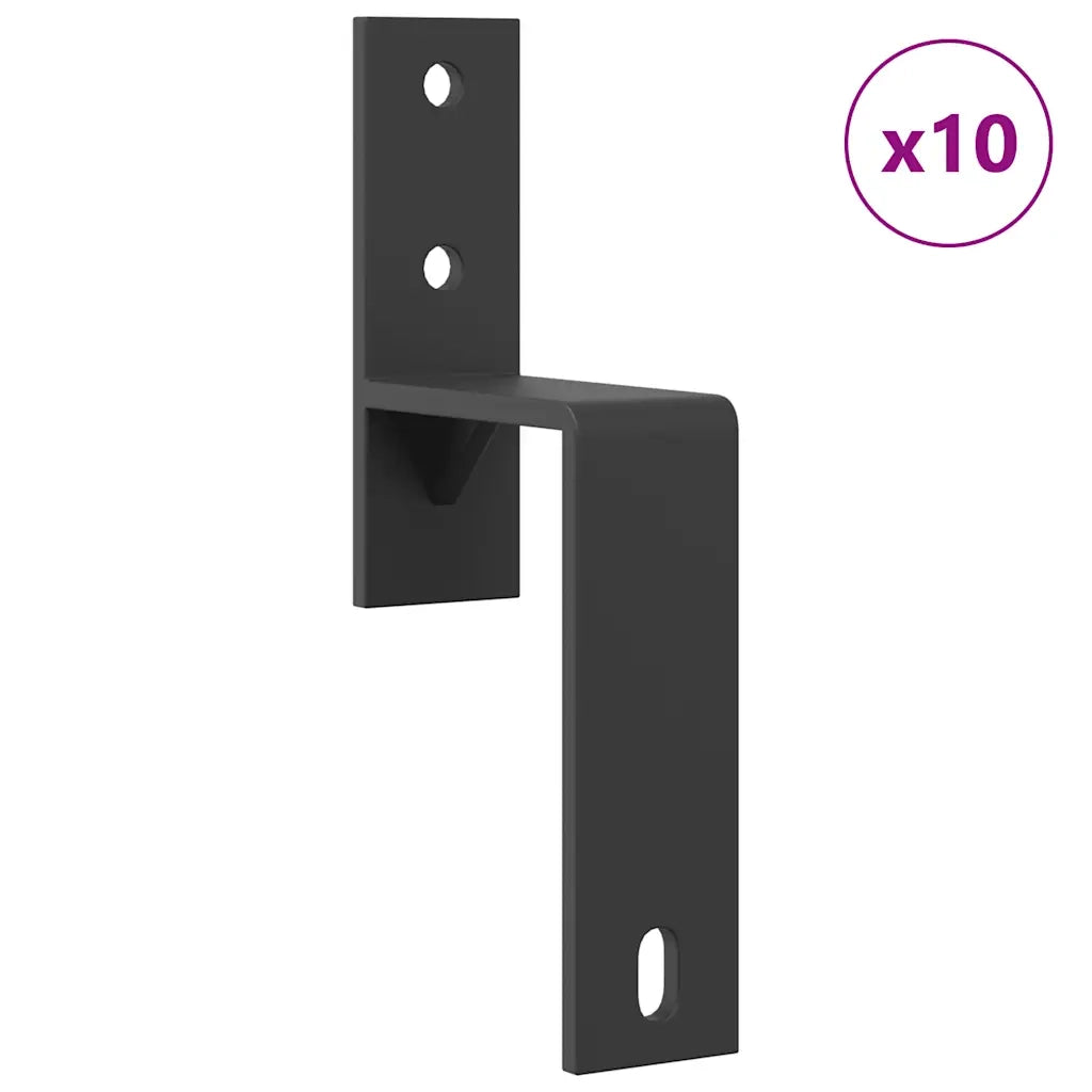 Kit di Binari per Porte Scorrevoli 305 cm Acciaio Nero