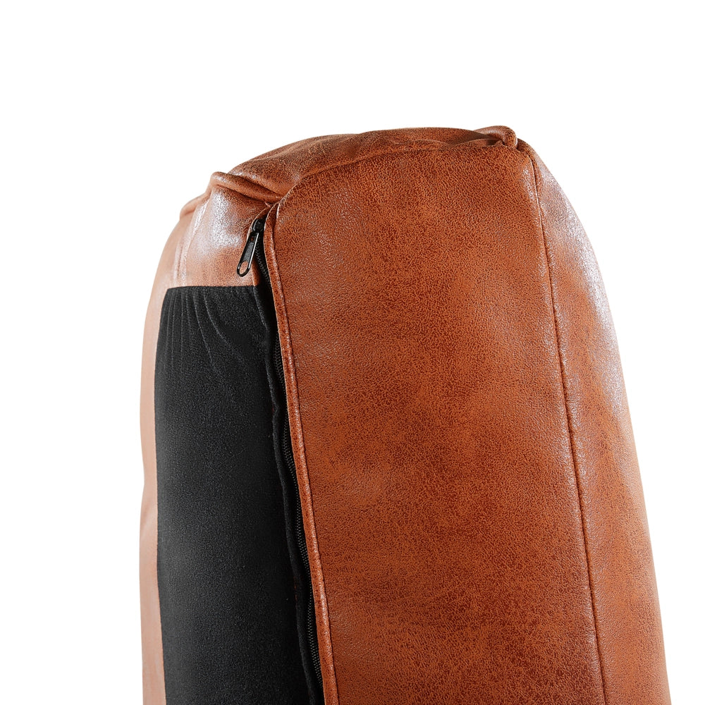 Poltrona Golden Brown Ecopelle Gambe in metallo Retro