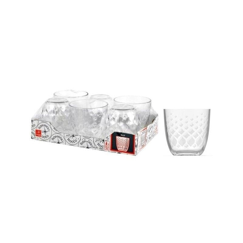 BORMIOLI ROCCO GLIT SET DA 6 BICCHIERI PER ACQUA DA 29,5 CL