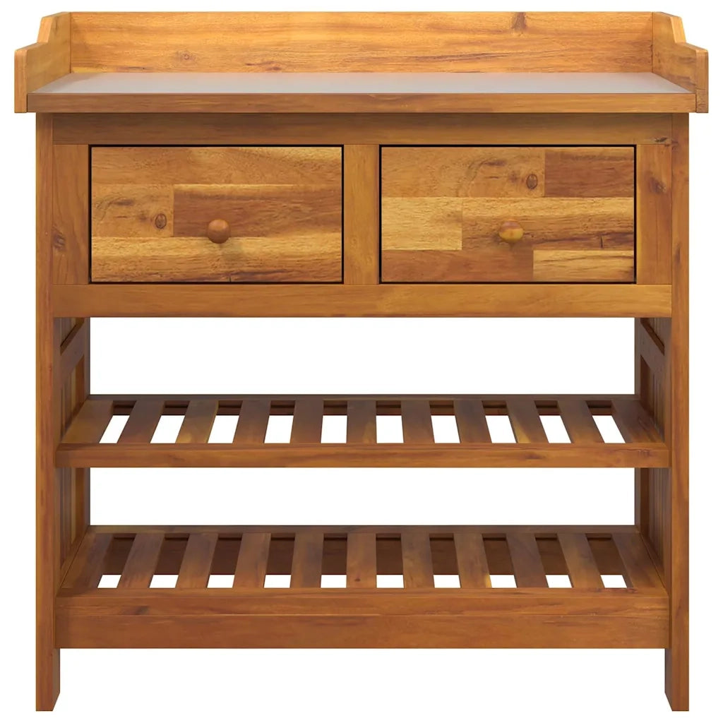 Mobiletto da Giardino con cassetto Naturale 78 x 36,5 x 78cm 42001366