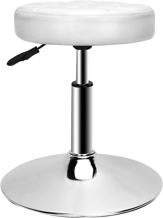 Ladro rotante regolabile da 40 a 53 cm - seggiolino di lavoro con massaggio - verniciatura (bianco)