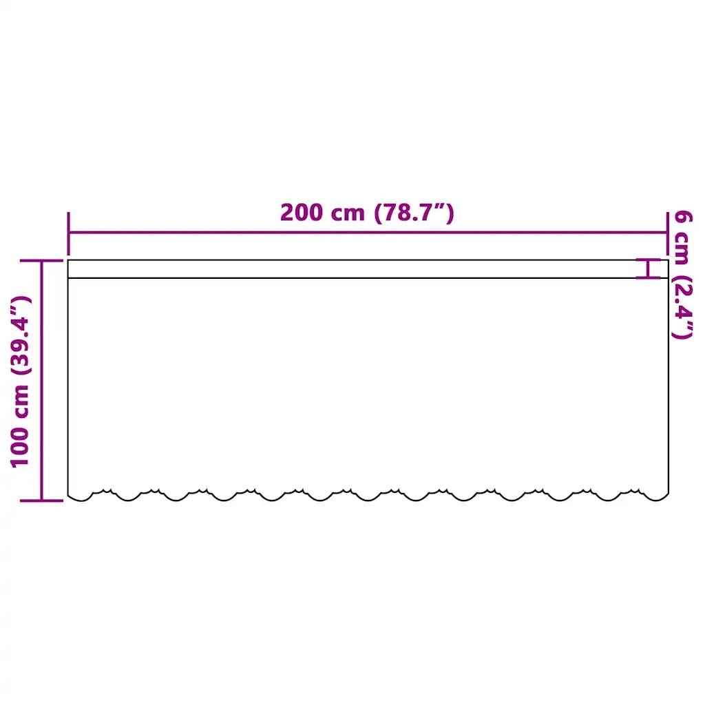 vidaXL Tende con tende Bianco 200 x 100 cm Poliestere