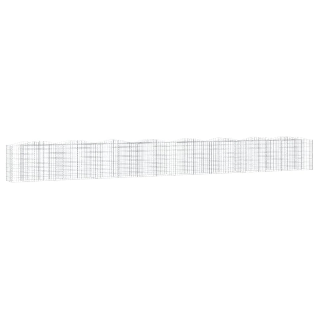 Gabbione ad arco rialzato 800 x 50 x 100 cm in ferro zincato Argento 02_0039943