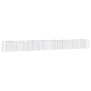 Gabbione ad arco rialzato 800 x 50 x 100 cm in ferro zincato Argento 02_0039943