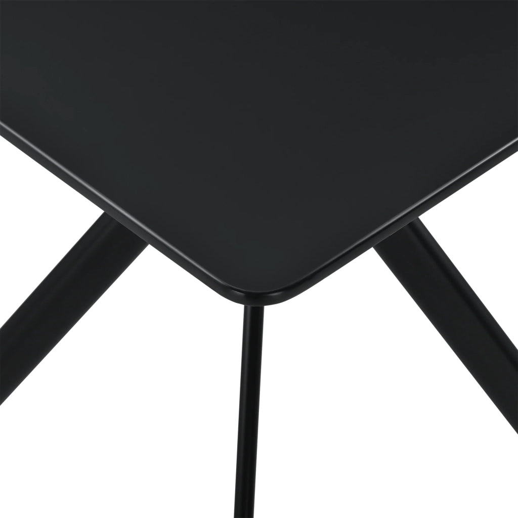 Tavolo da pranzo/cucina per 2 persone MDF e metallo 60 cm x 60 cm nero 03_0004116