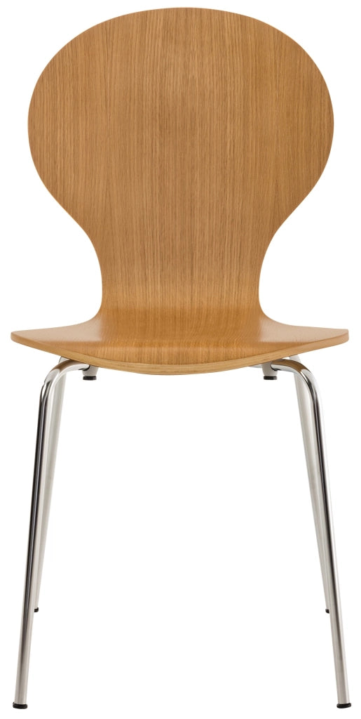 Set 4 Sedie Impilabili Diego in Legno Robusto Rovere