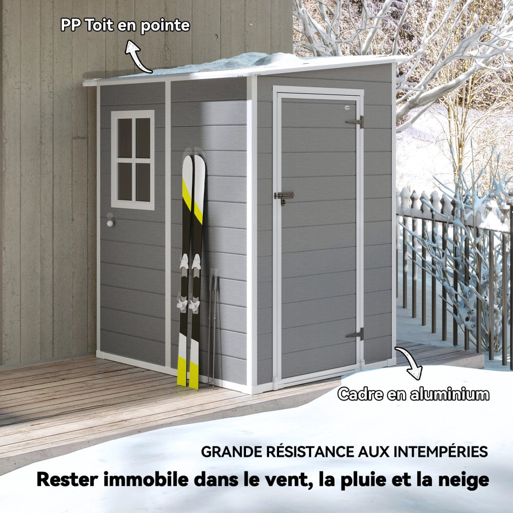 Capanno da giardino ¨C zephmum ¨C grigio 122x149x192 cm