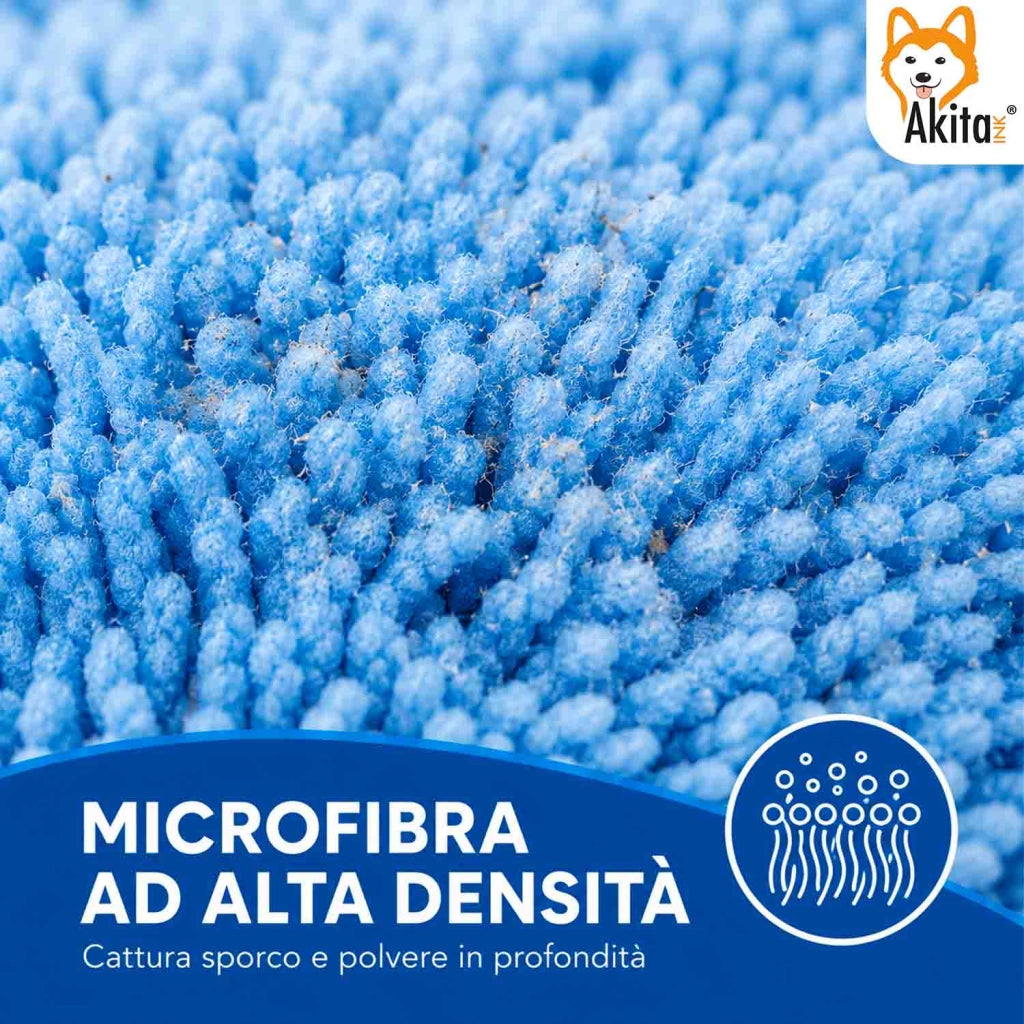 Akitaink 3 Panni Pavimenti Microfibra Morbido Incanto 50x70 cm