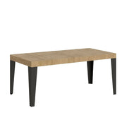 Tavolo allungabile 200/460x90 cm Flame colore quercia natura gambe antracite