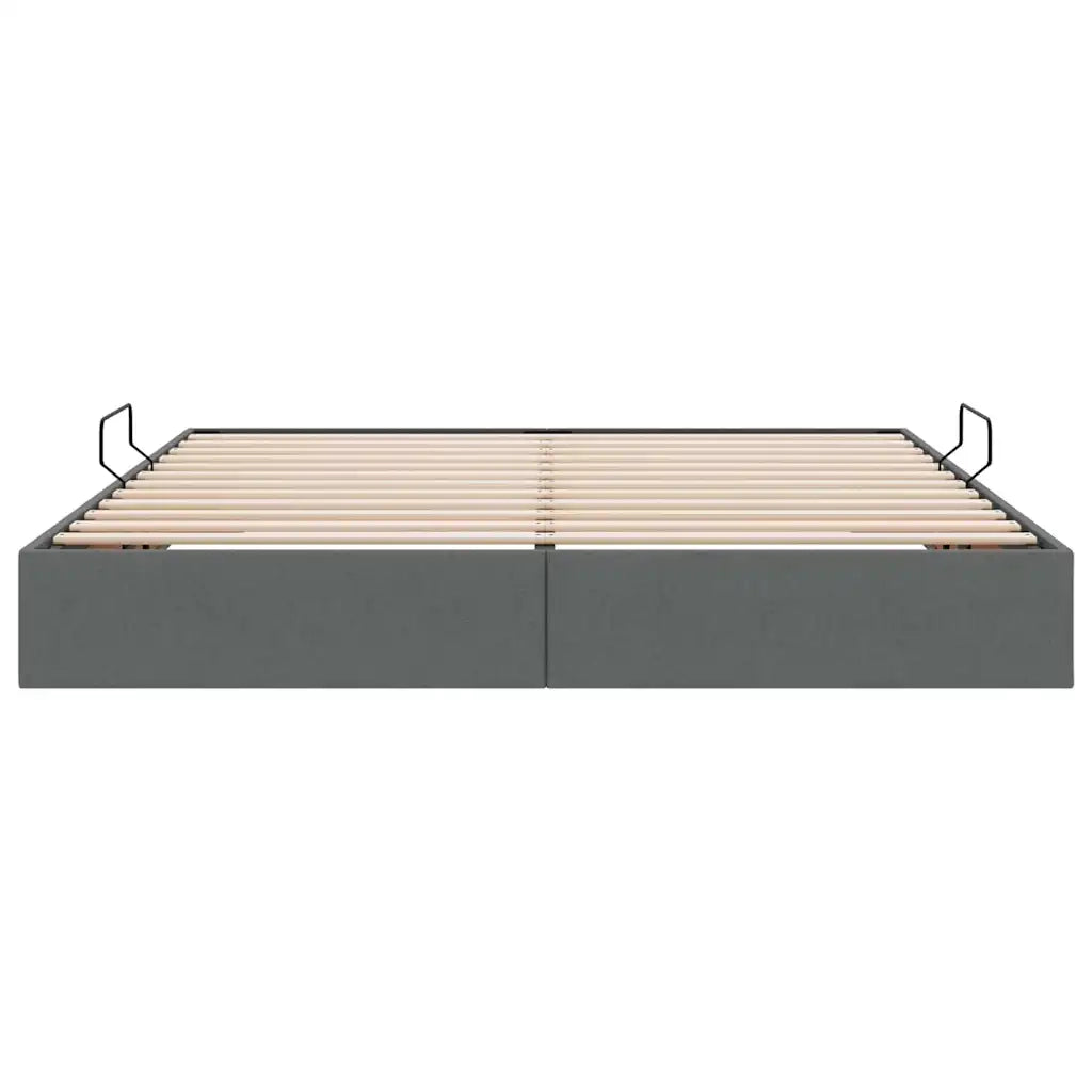 Letto con Contenitore Grigio Scuro 180 x 200 cm Tessuto 3370050