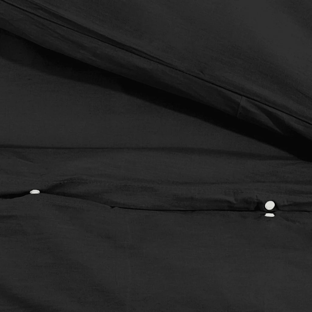 Set Copripiumino Nero 135x200 cm in Cotone CFW7412447